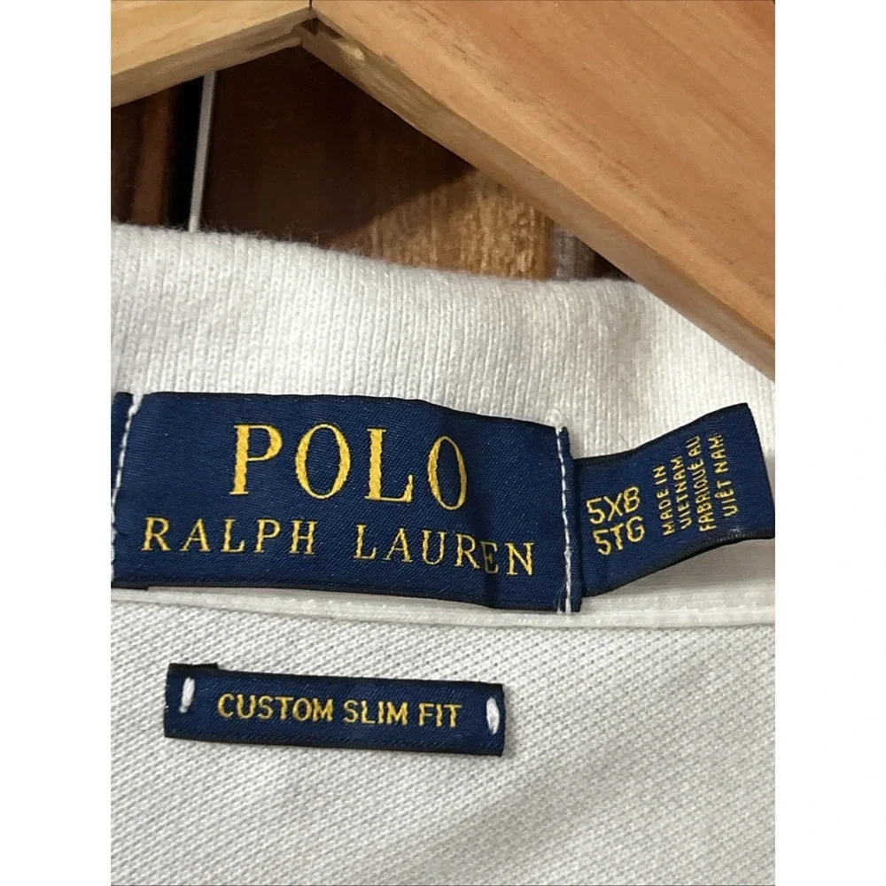 Mens‎ Polo Ralph Lauren Big & Tall Custom Slim Fit Mesh Polo Sz 5XB Large Pony